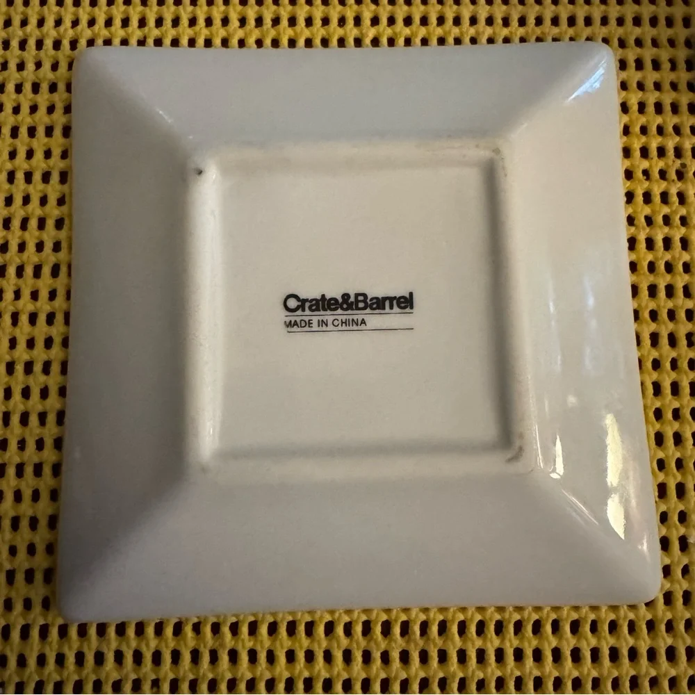 Crate & Barrel Mini Christmas Tree Accent Candy Plate / Dish
